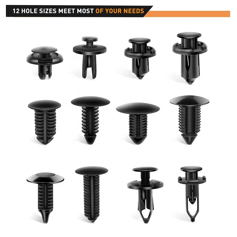 240PCS Bumper Retainer Clips Car Plastic Rivets Fasteners Push Retainer Kit Most Popular Sizes Auto Push Pin Rivets