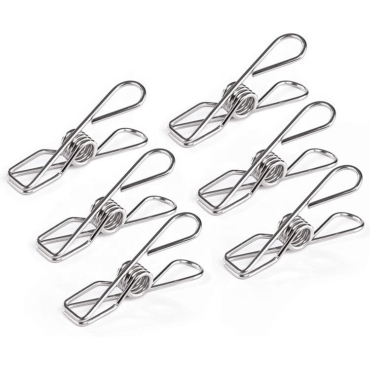 Metal Marine Grade 316 Stainless Steel Clothes Pegs Strong Rust Resistant Garden Wire Peg Set