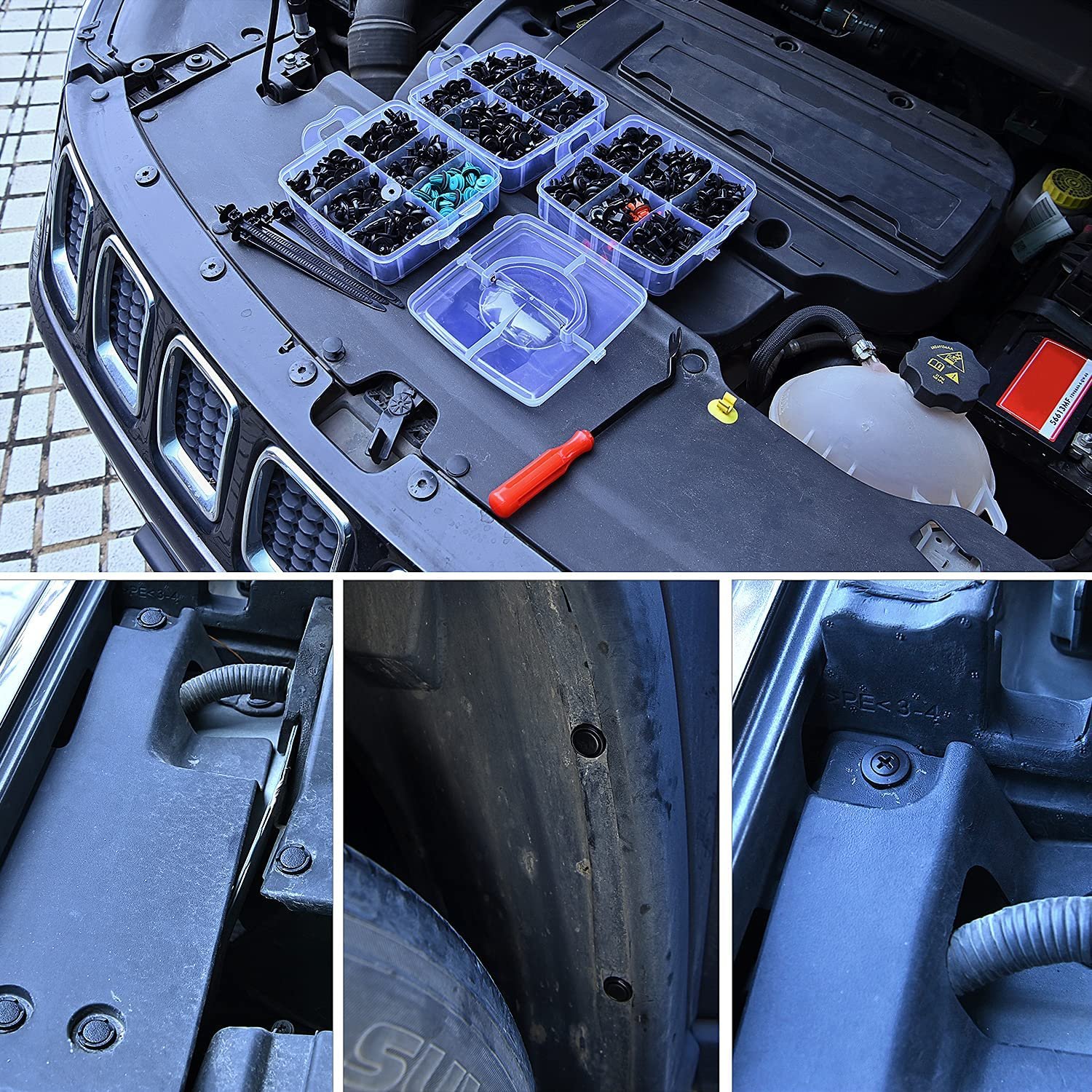 680Pcs Universal Car Clips and Clip Car Fasteners Auto Fasteners & Plastic Clips Fasteners Bumper Set for Car and Automotive