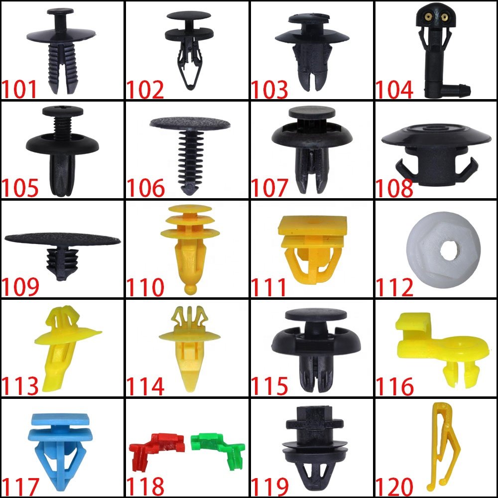 Hot Sale Clips Car Door Panel Buckle Interior Clip Plastic Fasteners 100PCS/BAG Bumper Clips Fasteners Auto