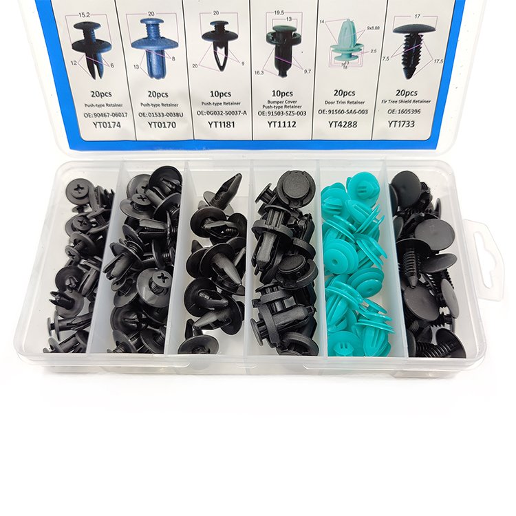Top Sell 100Pcs Car Plastic Automotive Push Retainer Door Panel Trim Clips & Auto Body Fasteners Assortment Fender Rivet Bumper