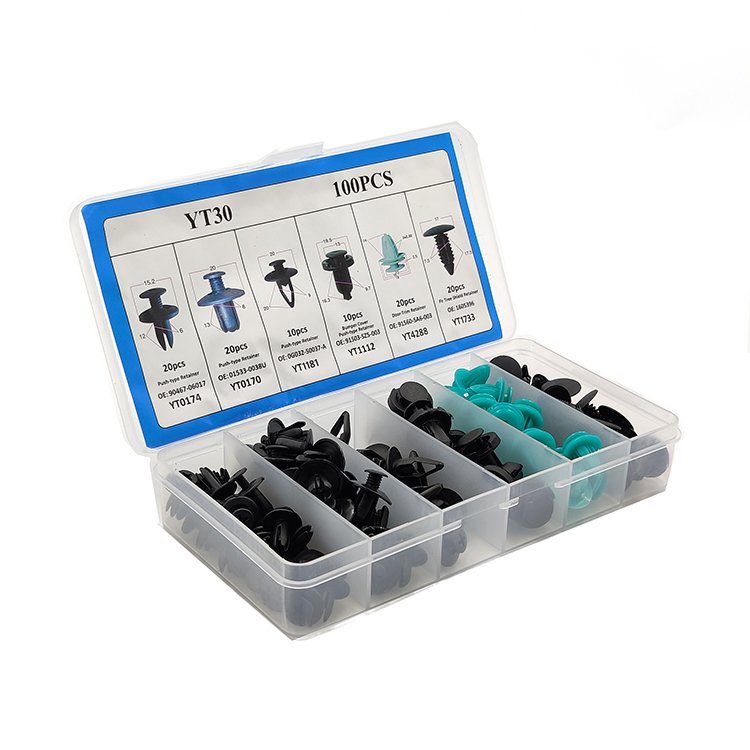 Top Sell 100Pcs Car Plastic Automotive Push Retainer Door Panel Trim Clips & Auto Body Fasteners Assortment Fender Rivet Bumper
