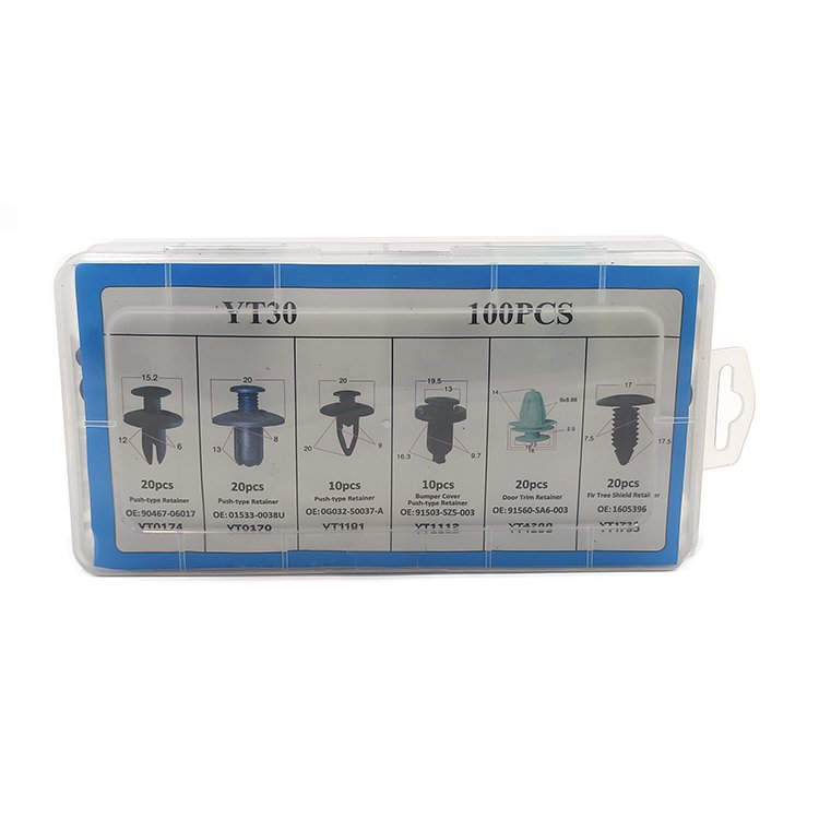 Top Sell 100Pcs Car Plastic Automotive Push Retainer Door Panel Trim Clips & Auto Body Fasteners Assortment Fender Rivet Bumper