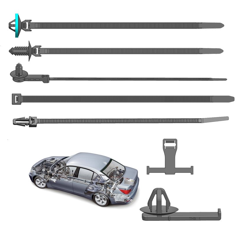 Auto Fastener Clips And Plastic Fasteners automobile wire harness Clips Nylon 66 Bundling Clips