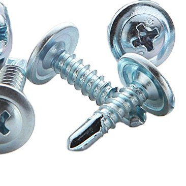 Customize White zinc plated CSK phillips head self drilling screw with ribs