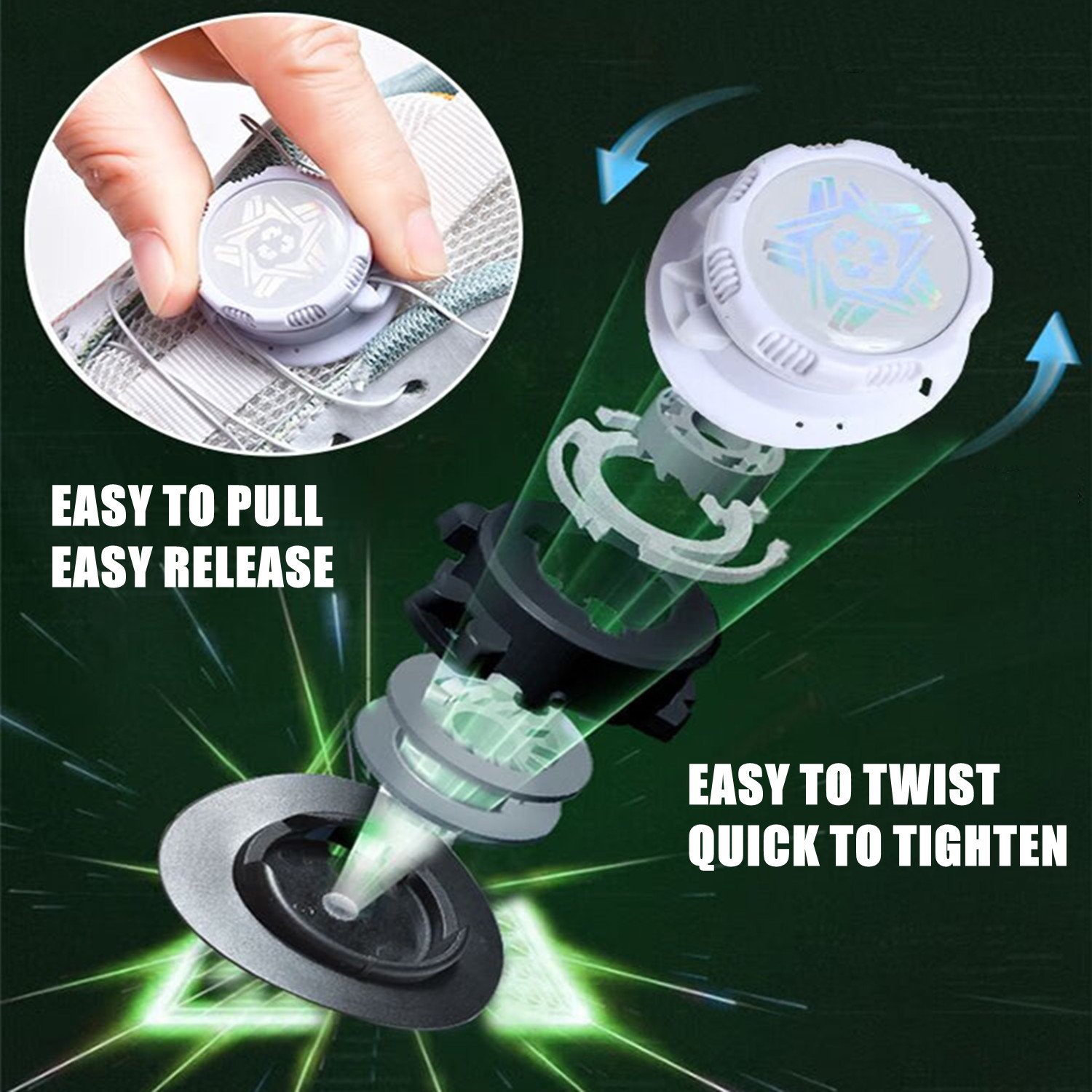 Olian Auto Elastic No Tie Shoe Laces with Rotating Automatic Fastener Convenient Tieless Shoe Laces for Adults Sneaker