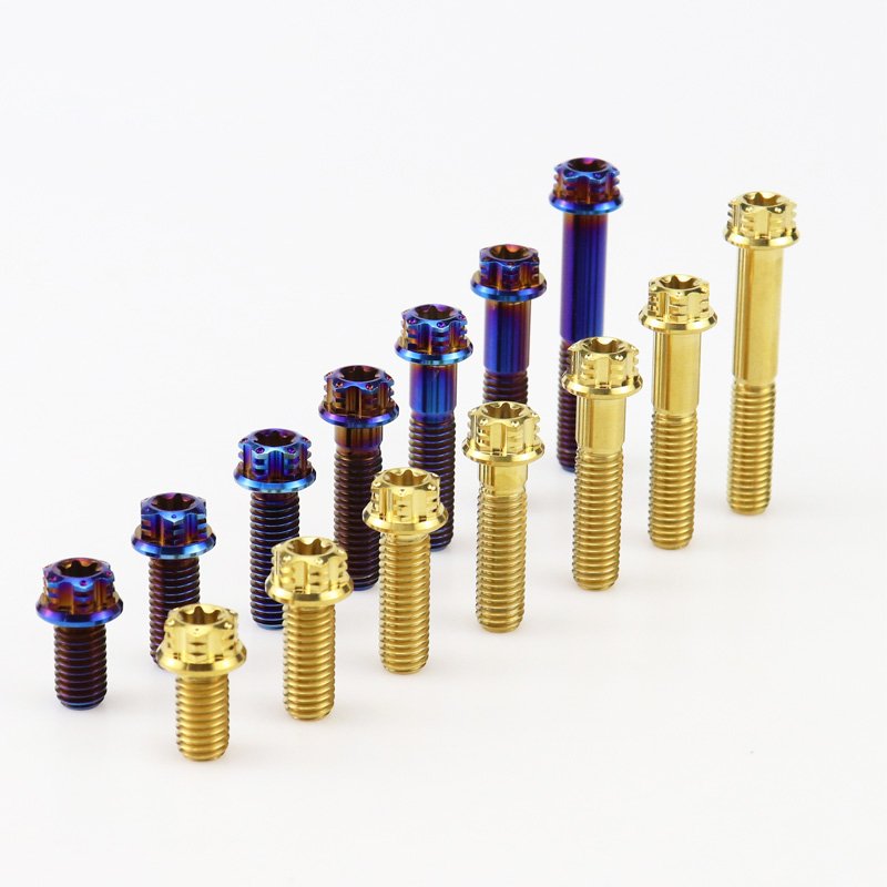 Titan M6 M8 Titanium Bolts Torx Flange Ti Bolts for Motorcycle Titanium Screws Ti Fasteners