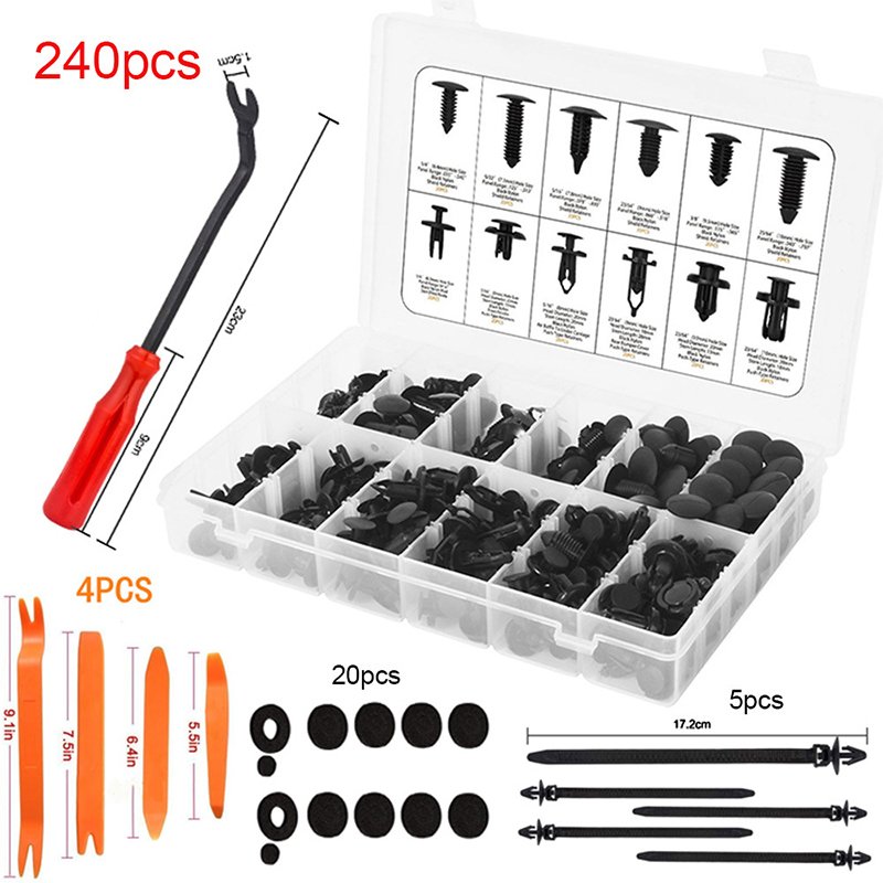 240pcs DIY Grade Auto Bumper Push Retainer Car Plastic Rivets Fasteners OEM & ODM Customized Support