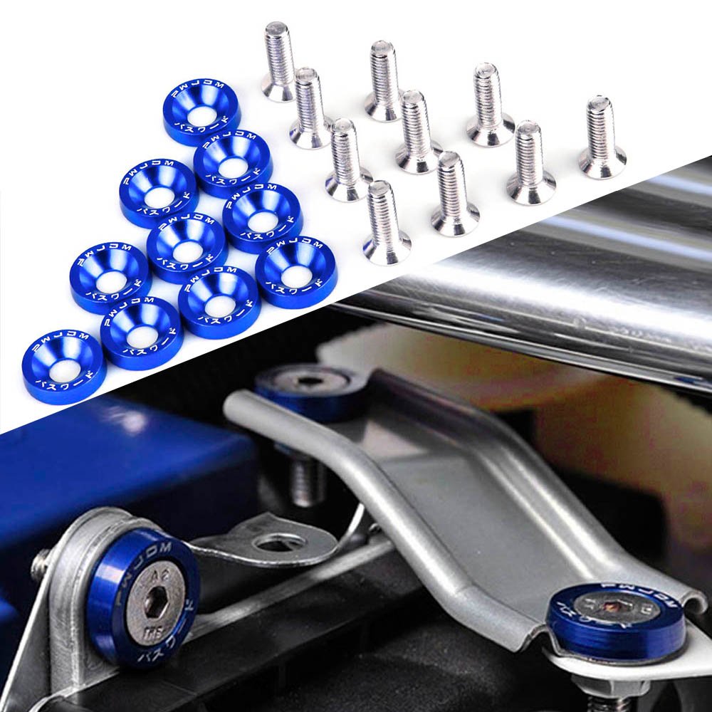 10Pcs Aluminum M6 JDM Car Modified Hex Fasteners Fender Washer