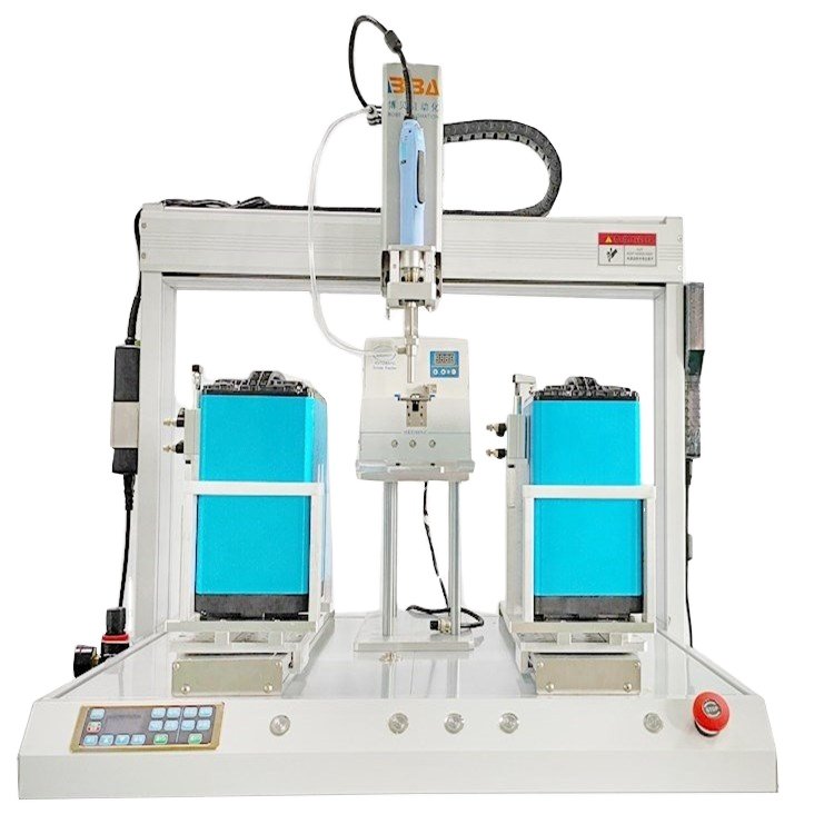 BBA desktop 4 axis automatic screw fastening robot M1-M8 bolt tightening machine screw feeding system for battery assembly