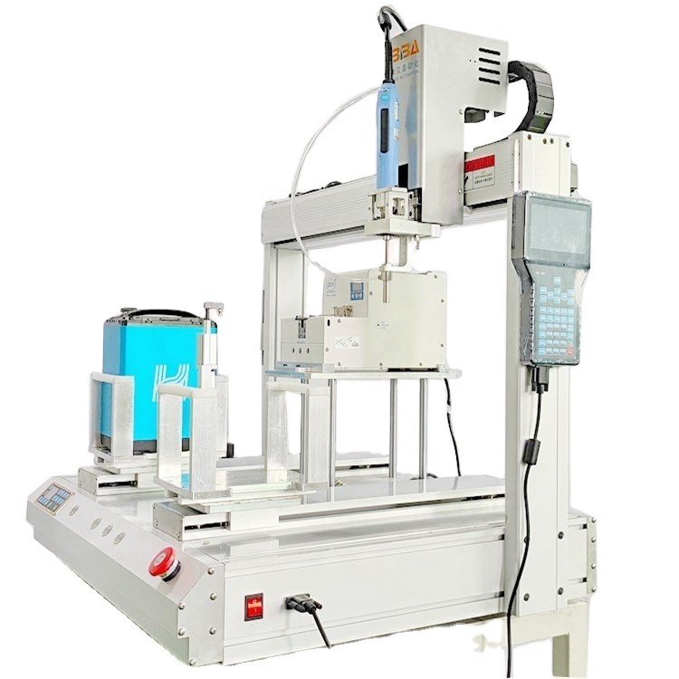 BBA desktop 4 axis automatic screw fastening robot M1-M8 bolt tightening machine screw feeding system for battery assembly
