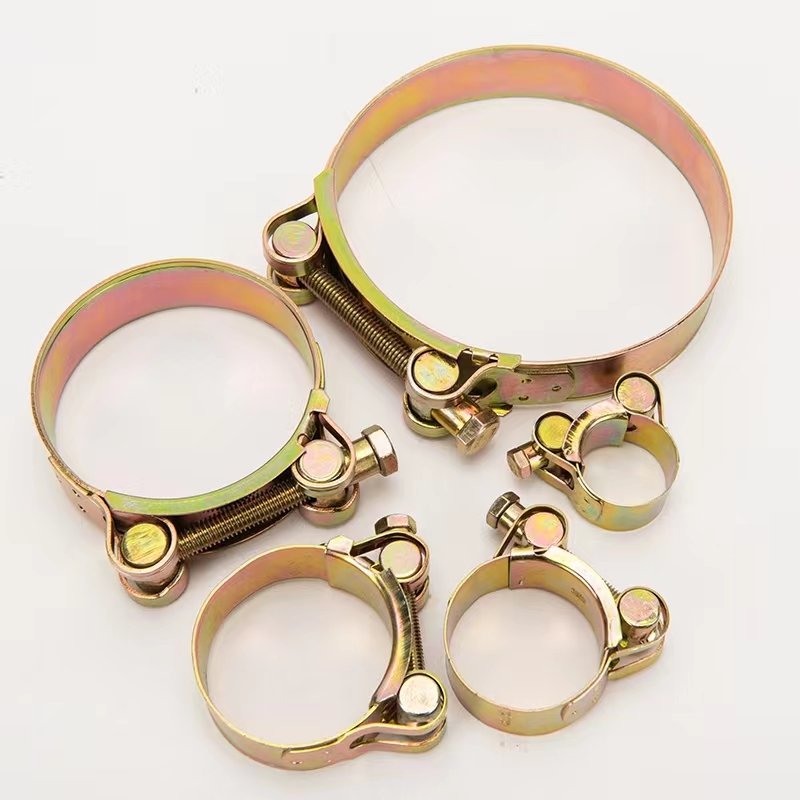 European Style Hose Clamp High Pressure Quick Coupling Pipe Clips Single Bolt Hose Clamp