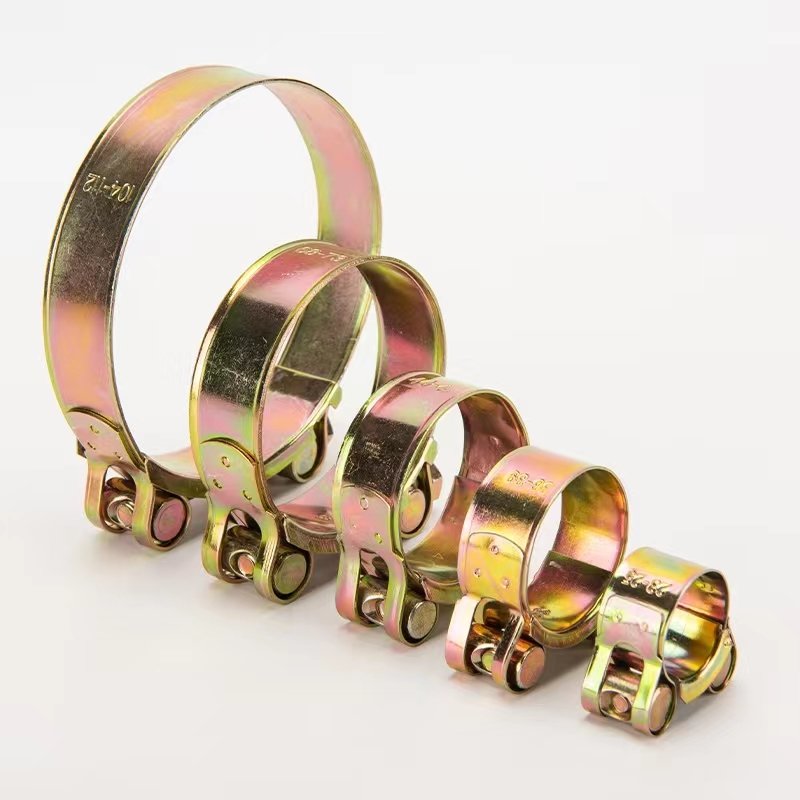European Style Hose Clamp High Pressure Quick Coupling Pipe Clips Single Bolt Hose Clamp