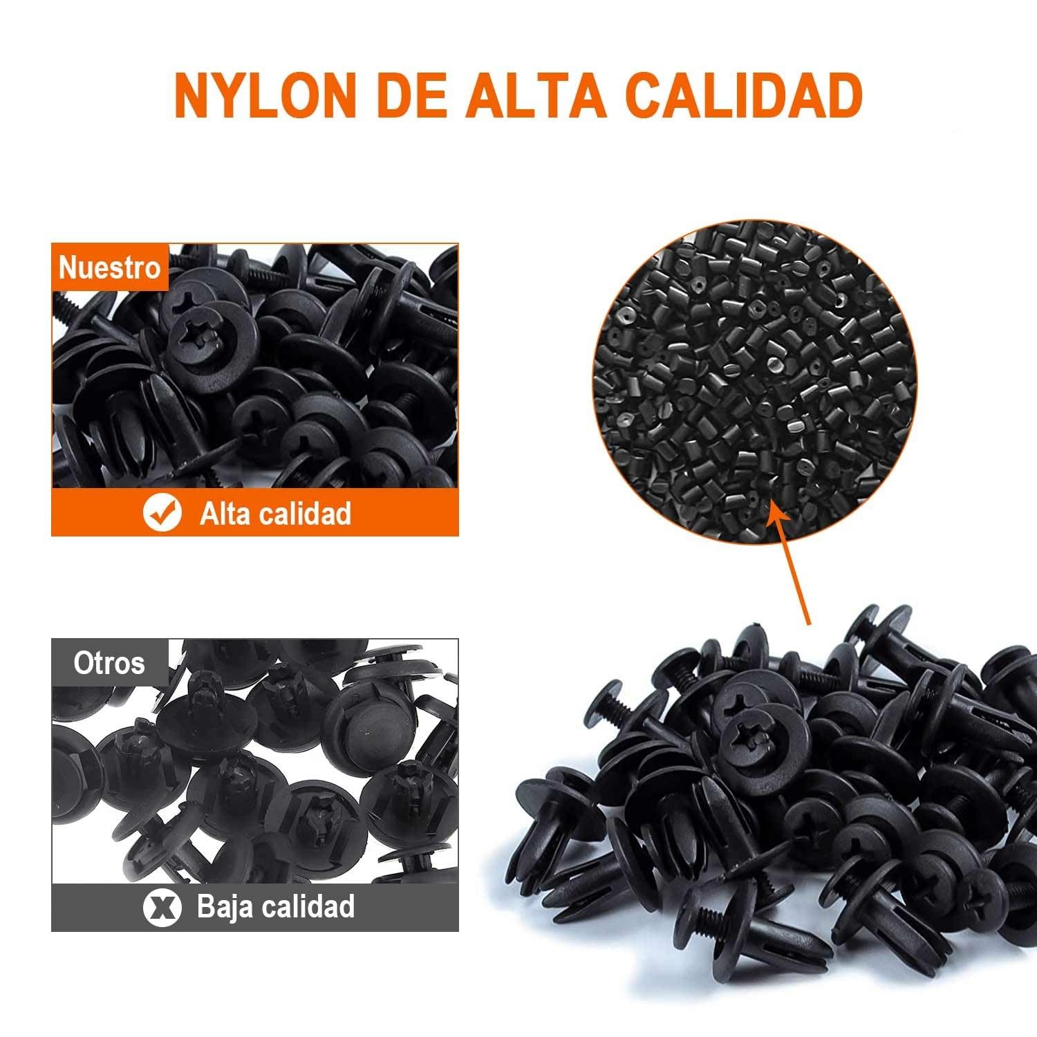 1211 Pieces Automotive Clips Universal Auto 22 Black Plastic Rivets Fastener Fender Door Panel for Toyota Honda Nissan Mazda