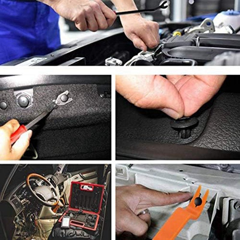 925Pcs Car Bumper Retainer Clips Plastic Rivets Fasteners Handle Rod Clip, 26 Sizes Auto Push Pin Rivets Set