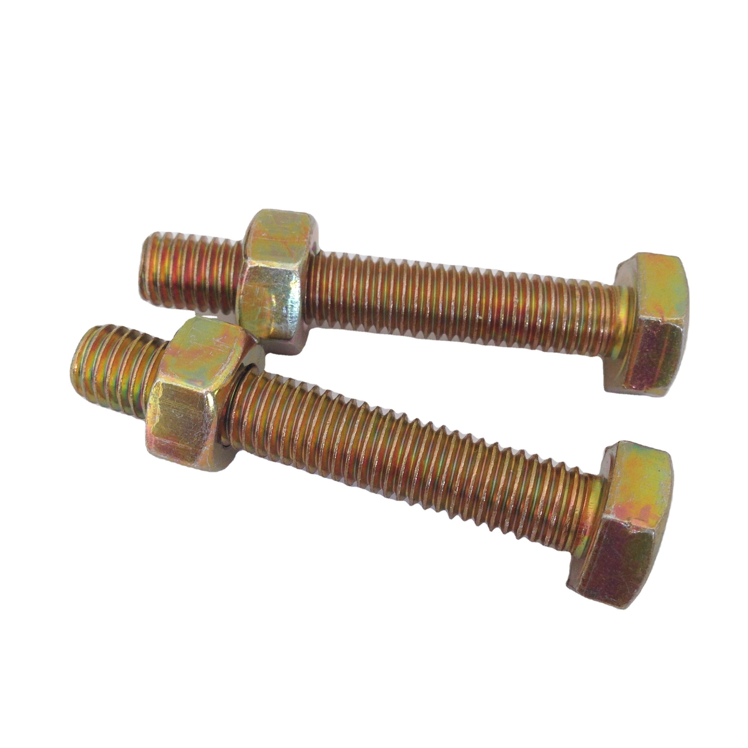 Hex Bolt Handan Din933 Bolts and Nuts Manufacturers Din931 934 Directly Factory Carbon Steel Building Fasteners Hardware Tools