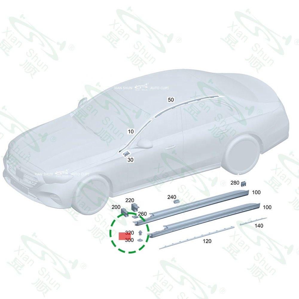 OEM Quality Side Skirt Sill Moulding Cover Trim Clips for Mercedes Benz A0009917498 0009917498 Universal Auto Fasteners clips