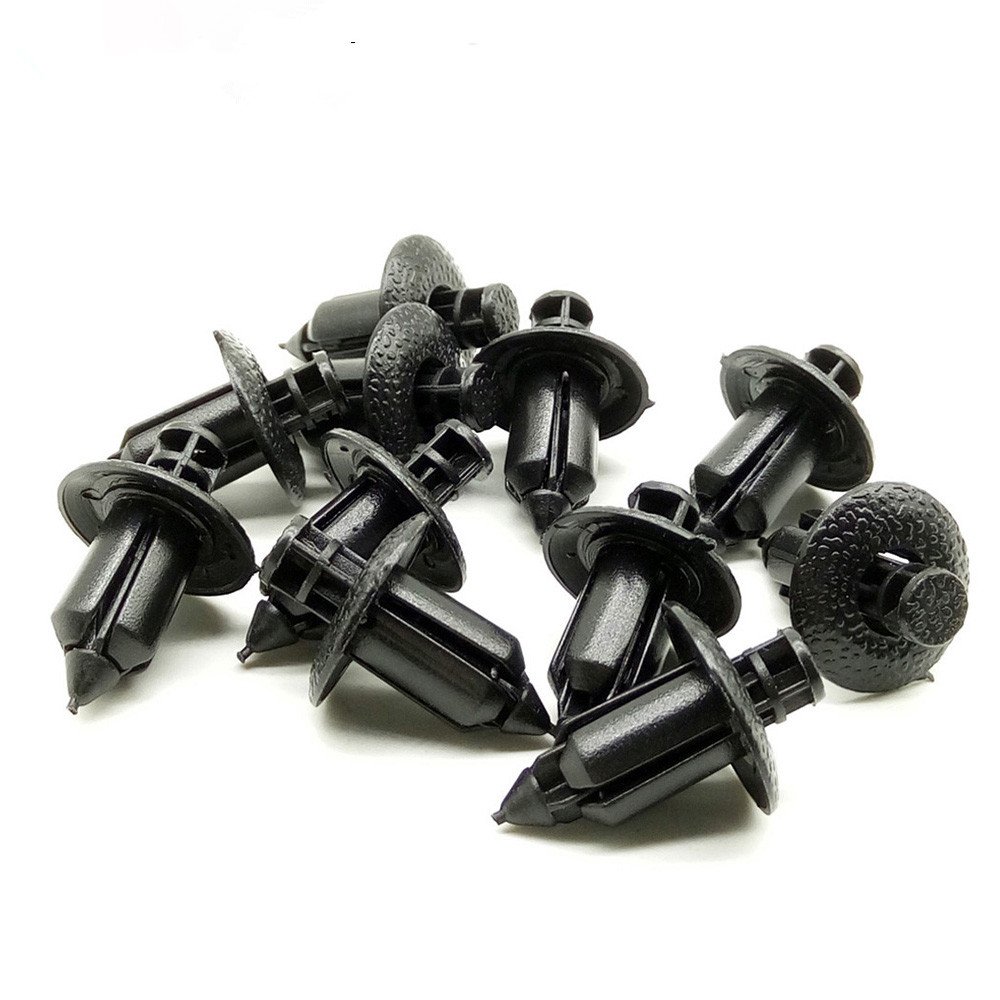 High Quality 8mm Plastic Car Fender Door Panel Fastener Clip Black Bumper Retainer Rivet Car Styling Clips