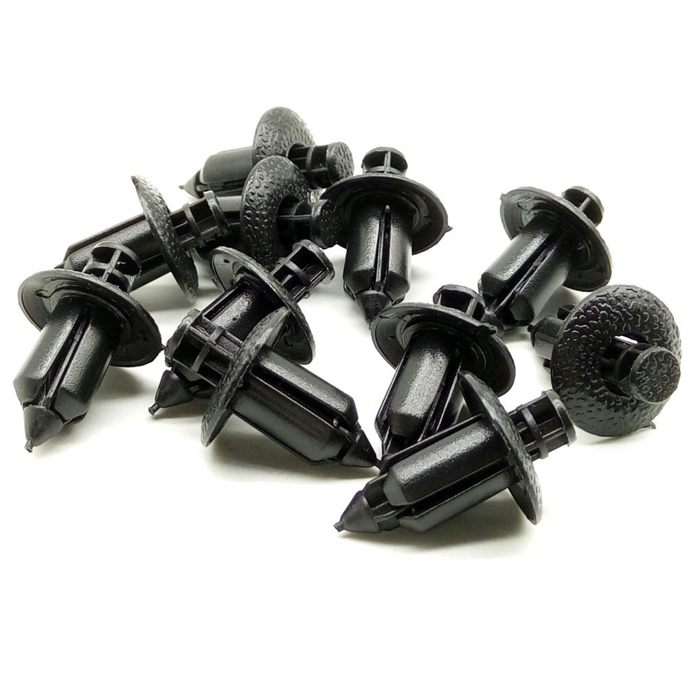 High Quality 8mm Plastic Car Fender Door Panel Fastener Clip Black Bumper Retainer Rivet Car Styling Clips