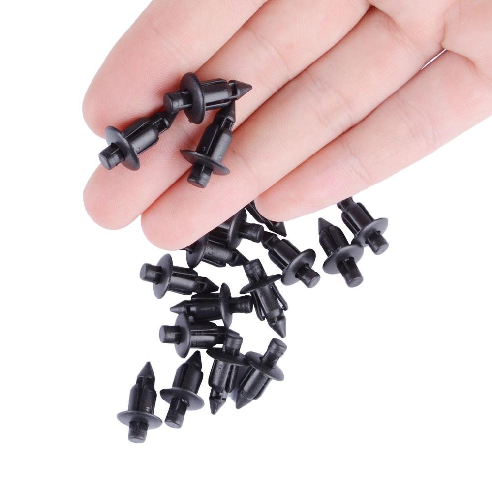 High Quality 8mm Plastic Car Fender Door Panel Fastener Clip Black Bumper Retainer Rivet Car Styling Clips