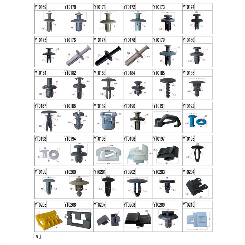 Car Auto Fasten Plastic Clips Black Push-Type Retainer Auto Fasteners Buckle