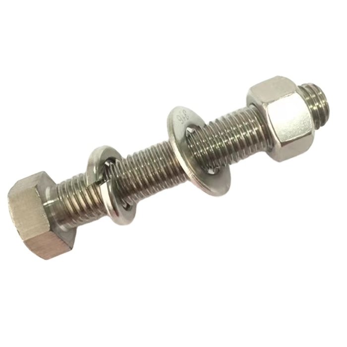 automotive spare parts high strength hex bolts fastener zinc plated HDG DIN931/933 hex bolt nut BSW UNC building construction