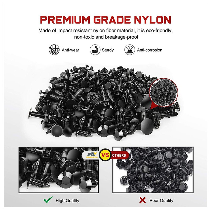 146PCS 6 Most Common Sizes Universal Auto Body Shield Retainer Fastener Car Clips for GM Ford Honda Chrysler
