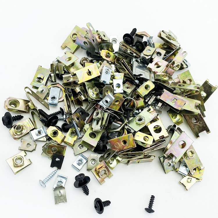 New Auto Clips Car Bumper Fastener Plastic Push Retainer Interior Panel Fixing Clip for Automotive Parts Mixed iron clamp