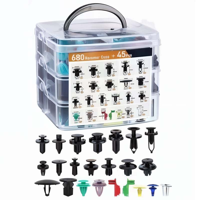 Wholesale 680pcs universal nylon bumper clips plastic push retainer clips Fastener automotive plastic fasteners parts
