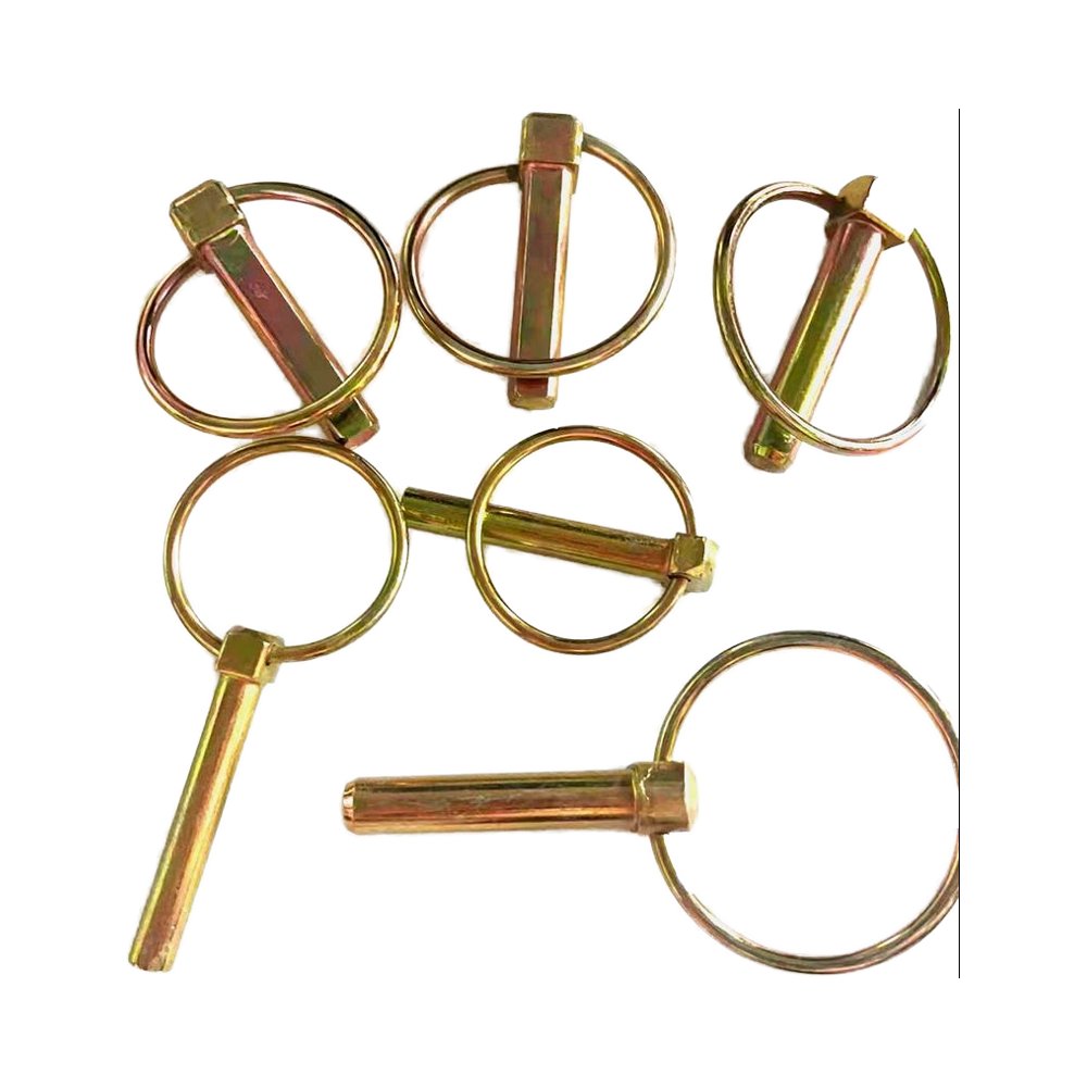 China OEM Custom CNC Zinc-plated Carbon Steel Safety Pin for Tractor Spring pin for agricultural vehicles Insurance pin