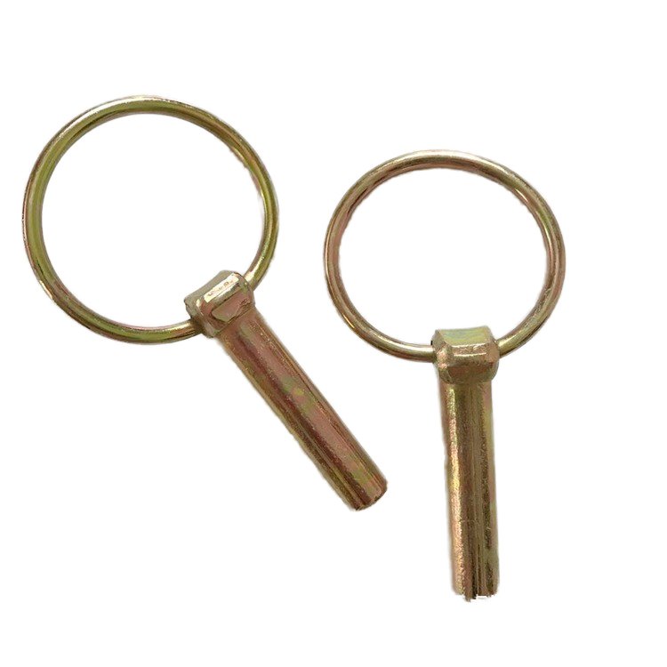 China OEM Custom CNC Zinc-plated Carbon Steel Safety Pin for Tractor Spring pin for agricultural vehicles Insurance pin