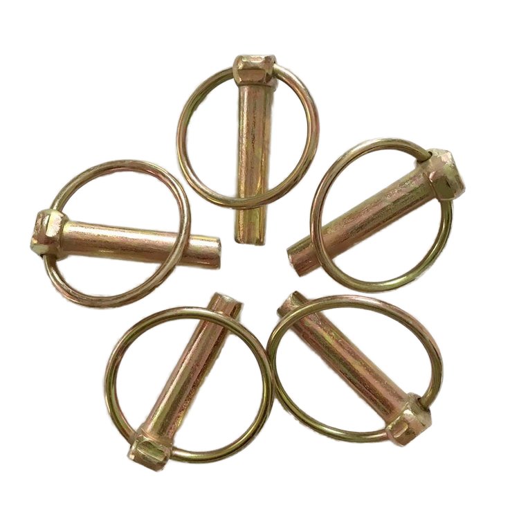 China OEM Custom CNC Zinc-plated Carbon Steel Safety Pin for Tractor Spring pin for agricultural vehicles Insurance pin