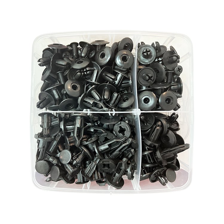 HSG Car Retainer Clips Plastic Fasteners Kit 16 Kinds 630PCS Black Rivet Auto Clips Set