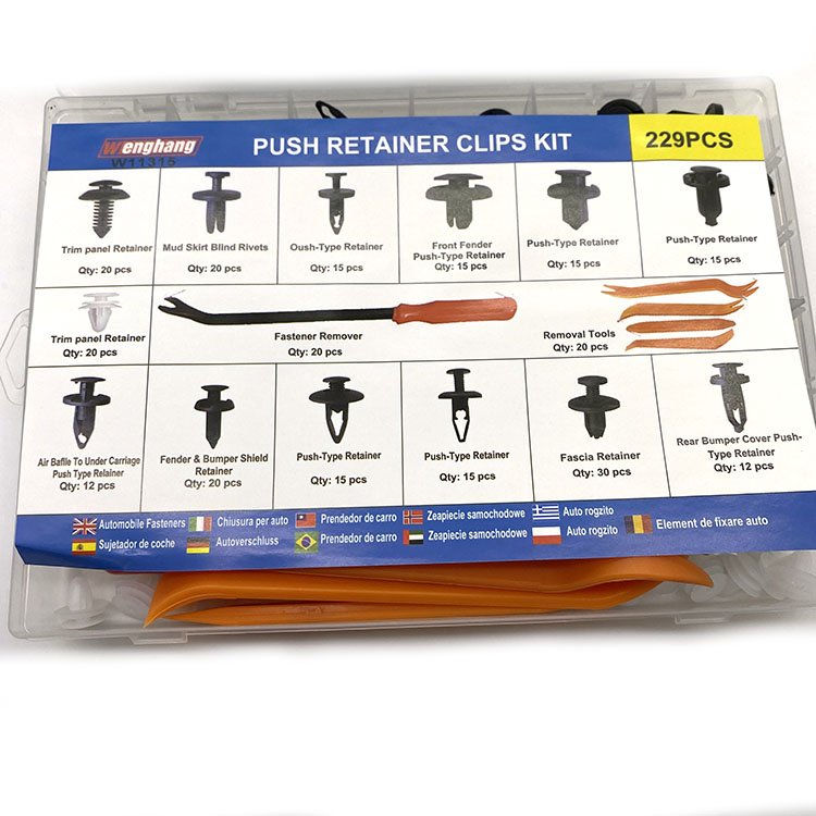 229 PCS Car Body Retainer Clips Set Auto Fastener Clip Fastener Remover Auto Push Pin Rivets With Disassembly Tool
