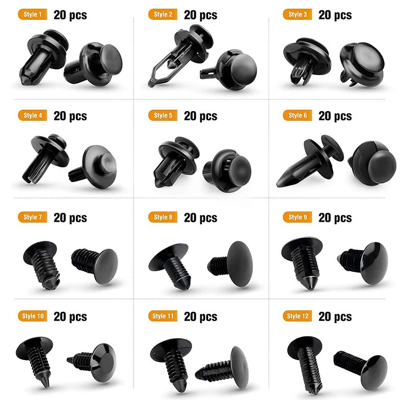 240PCS Car Plastic Rivets Fasteners Push Retainer Kit -Door Trim Panel Fender Clips for GM Ford Toyota Honda Chrysler