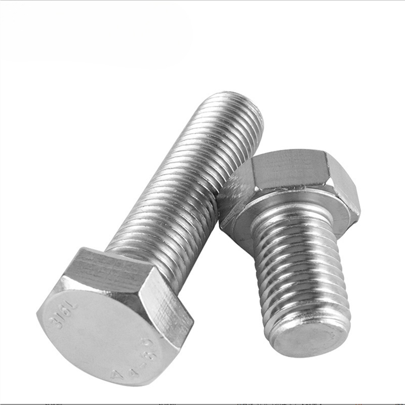 M6 M8 M10 M12 M24 SUS316 304 Stainless Steel A2 A7 Auto Fasteners Hex Bolts DIN933