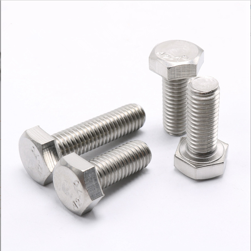 M6 M8 M10 M12 M24 SUS316 304 Stainless Steel A2 A7 Auto Fasteners Hex Bolts DIN933