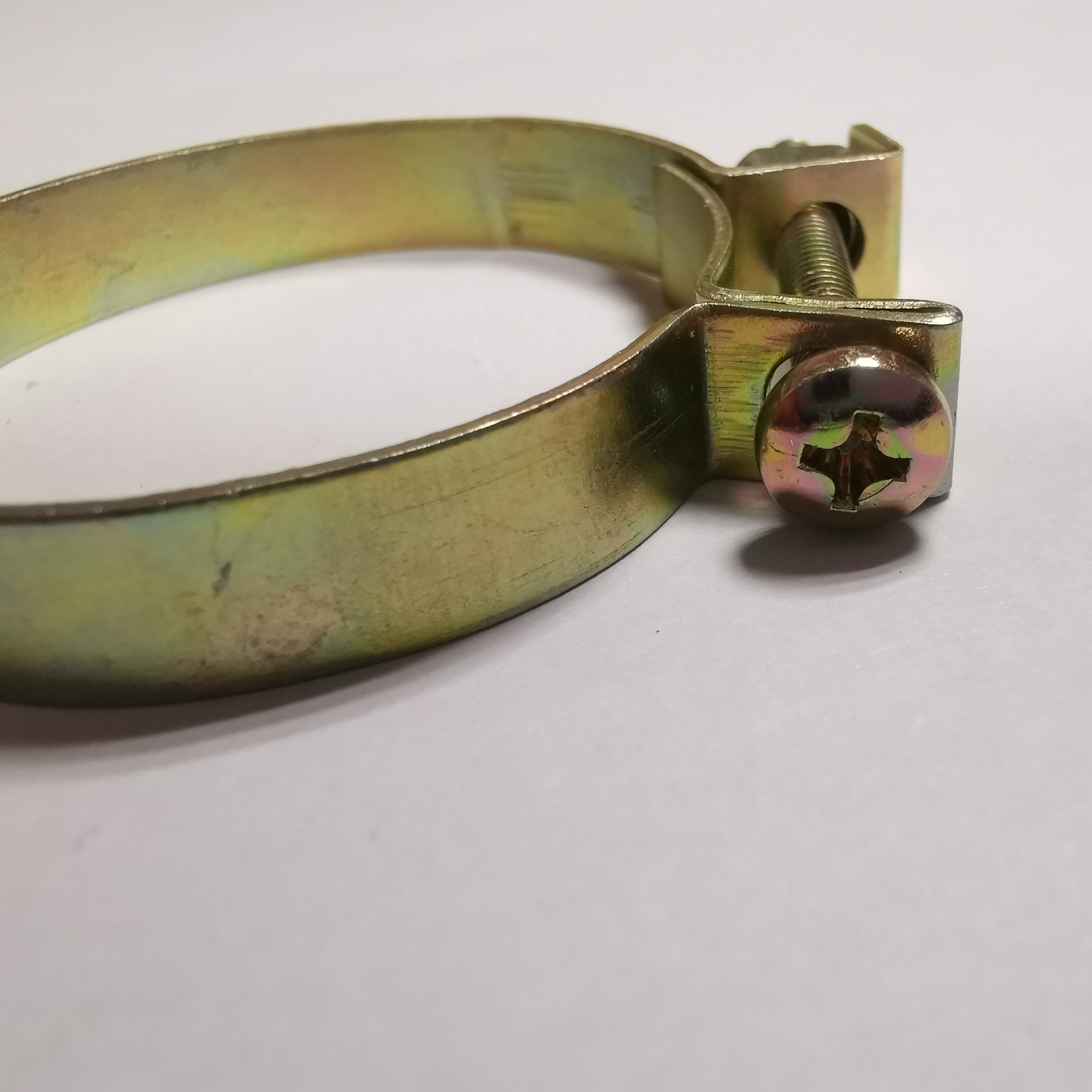 Heavy-Duty Steel Air Filter Hose Clamp for Car Auto Galvanized Iron with Zinc Finish for Intake Pipe Clamping