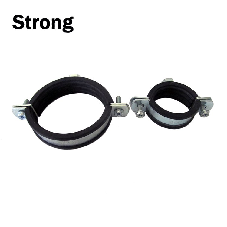 Pipe Clamps Pipe Clamp With Rubber With Double Screw and Plastic Sleeve Size:22mm-160mm