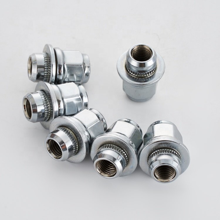 Newest selling silvery steel hub nut round fasten durable nut tires accessories 90942-01033 wheel nuts for toyota
