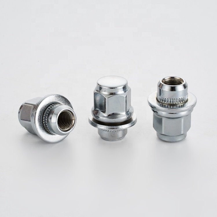 Newest selling silvery steel hub nut round fasten durable nut tires accessories 90942-01033 wheel nuts for toyota