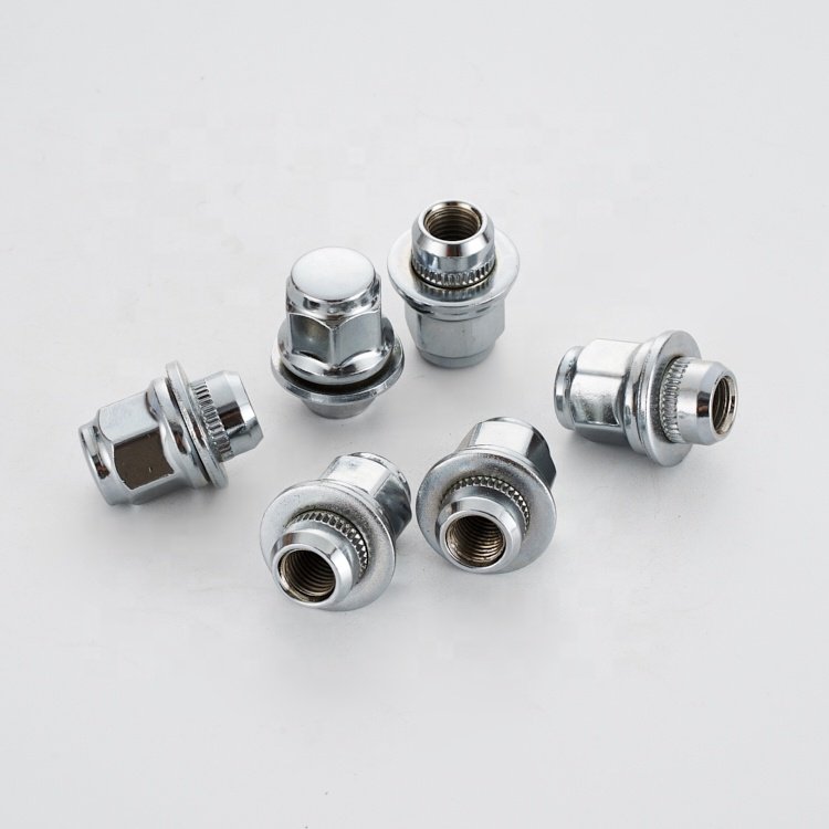 Newest selling silvery steel hub nut round fasten durable nut tires accessories 90942-01033 wheel nuts for toyota