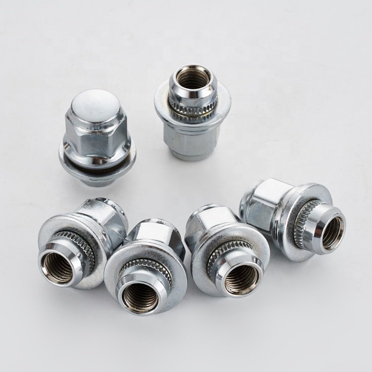 Newest selling silvery steel hub nut round fasten durable nut tires accessories 90942-01033 wheel nuts for toyota