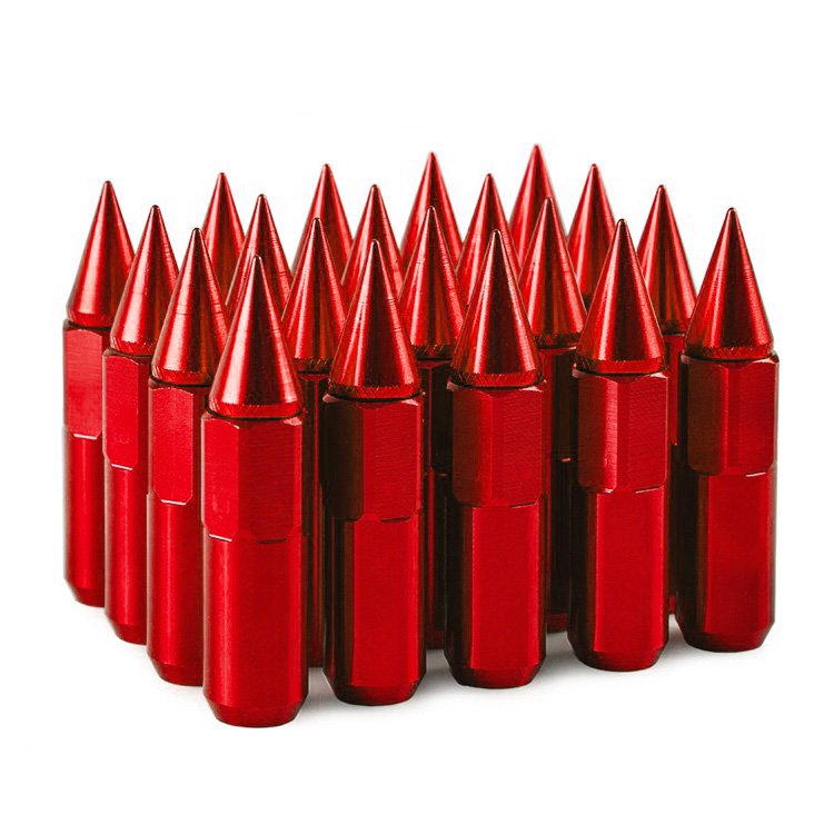 China Suppliers M12 X1.5 M14x1.5 M14 Car Wheels Hub Bolts Racing Tyre Lock Color Anti Theft Alloy Spike Wheel Lug Nuts