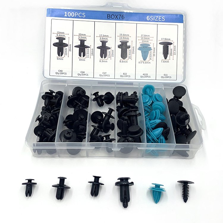 High Quality Most Popular Plastic Fastener And Clips 100Pcs/Box Cars Plastic Clips Fastener Auto Clips And Plastic Fasteners