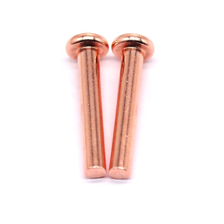 Customized Bimetal Round Flat Head Rivets Auto Fastener with DIN Standard Available in Copper and Brass Material