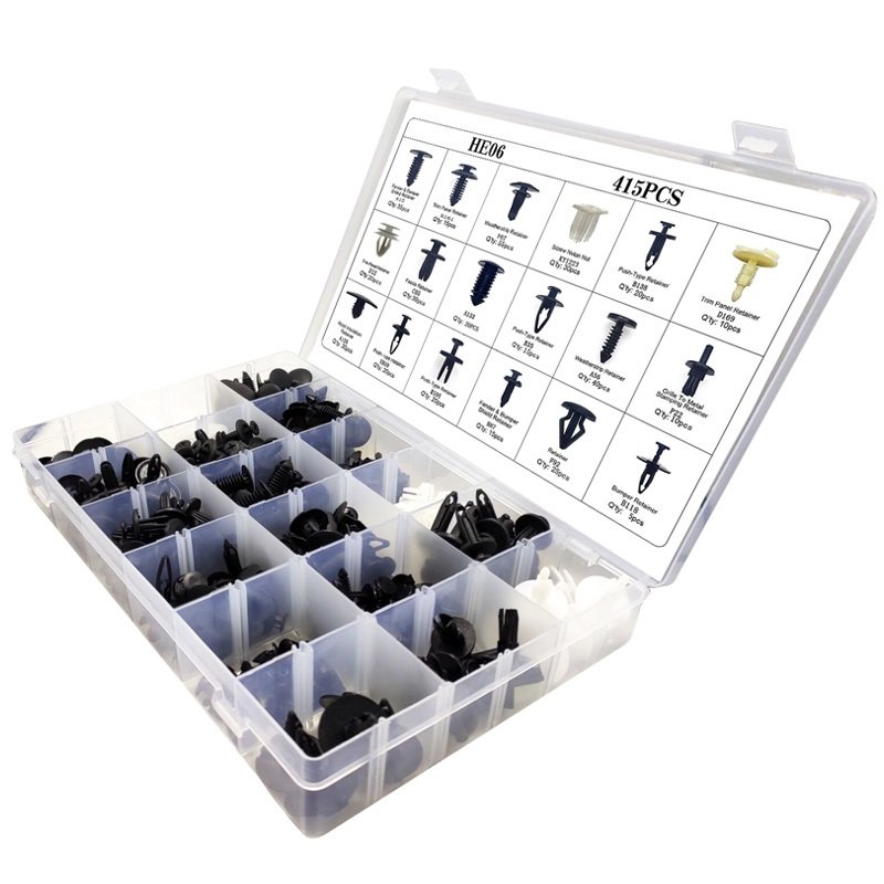 415pcs push-type fastener sssortment auto fasteners assorted car clips set Auto Plastic Body Clips Fasteners For Car Assorted
