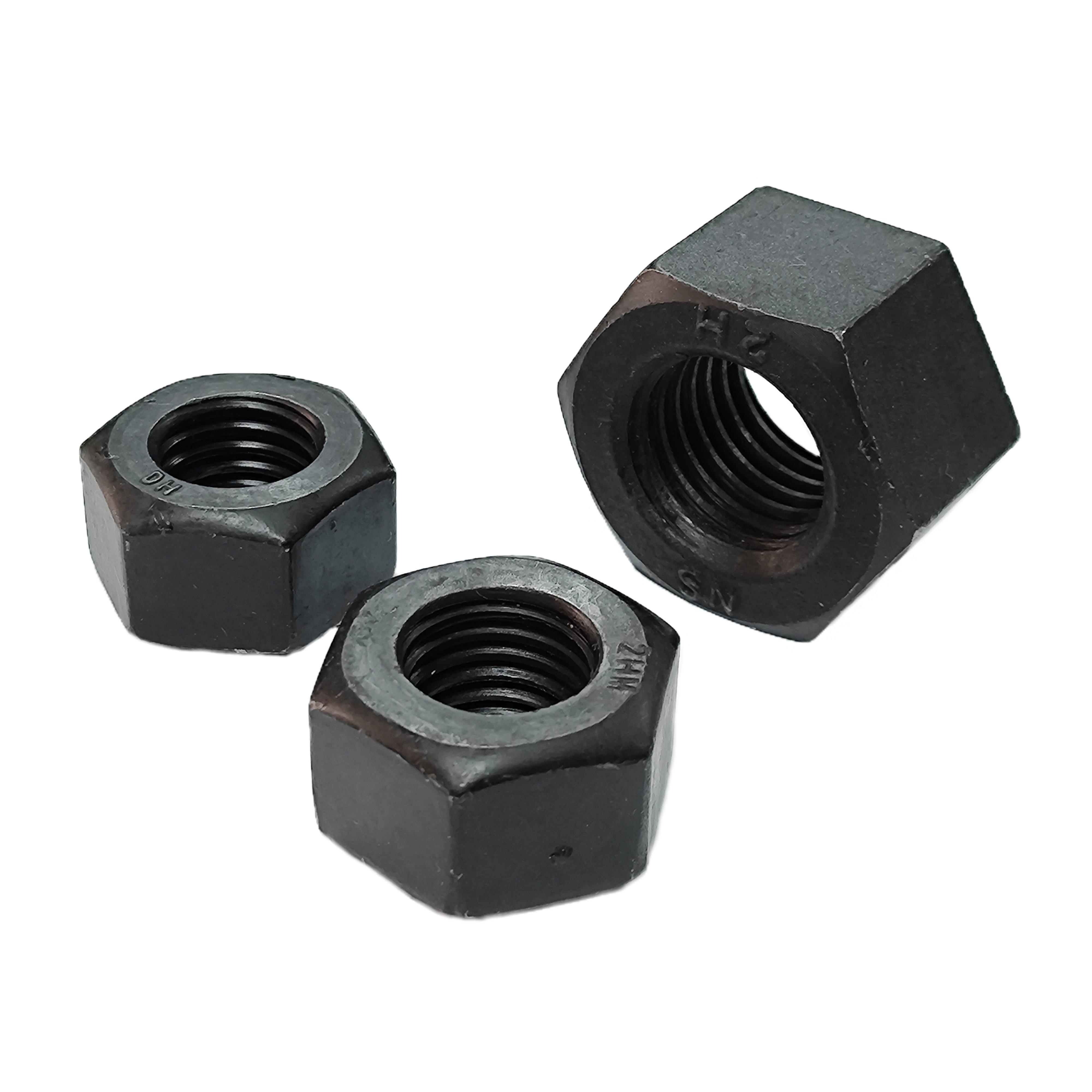 Factory Direct High Quality Steel Heavy Hex Nut High Strength Hardware Fasteners ASTM 194 2H Black
