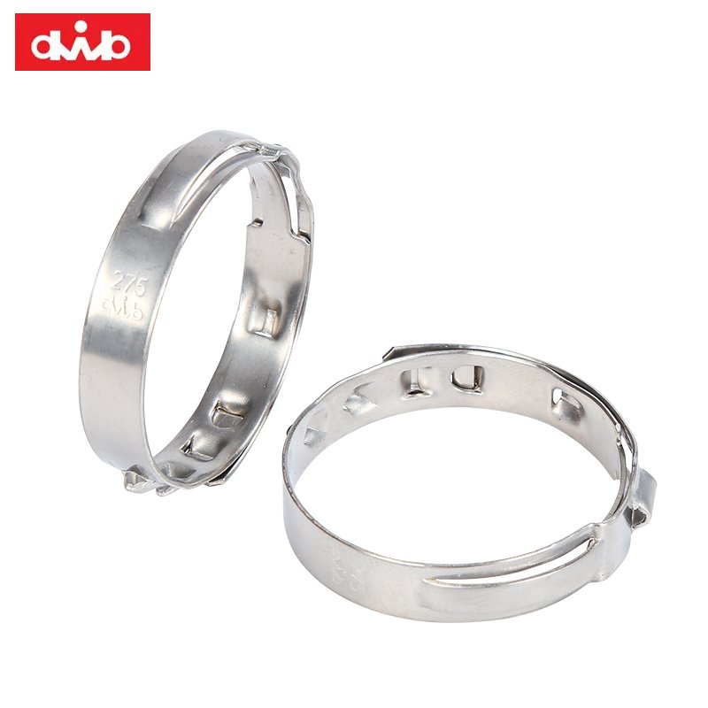 Stepless Low Profile Stainless Steel 201 304 316 7mm 9mm 10mm Band Width Car Hose Clamp with Interlock