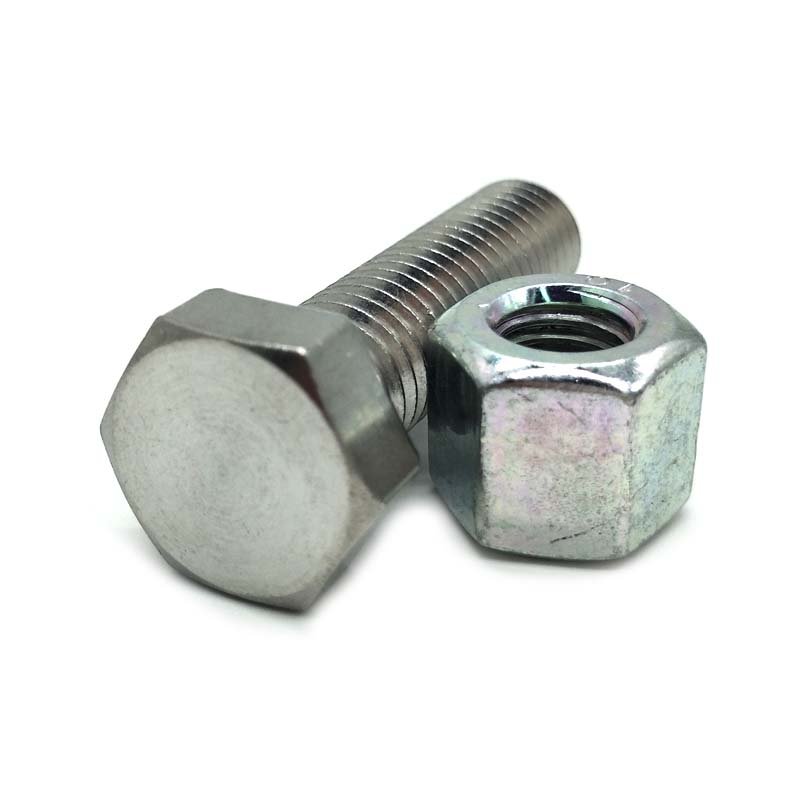 China Wholesale price different types full thread stainless steel m6 m8 m10 m12 m17 m30 hexagon head bolt and nut outer hex bolt